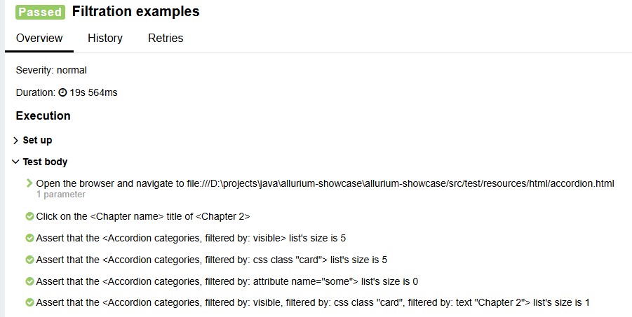 Filtration report
